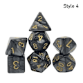 Pikkukuva 1 / 8: 7 kpl / set DND Dice Polyhedral Dice STYLE 4 STYLE 4 Style 4