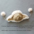 Pikkukuva 2 / 10: Vanhempi-lapsi Bomber-hatut Tekoturkishattu BEIGE LAPSET LAPSET beige children-children