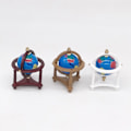 Pikkukuva 9 / 10: Miniatyyritakka Tricolor Globe PUNAINEN TAKATAKA Red Fireplace-Fireplace