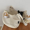 Miniatyrbilde 5 av 10: Skulderveske i lerret Crossbody-veske BRUN brown