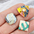 Miniatyrbilde 6 av 10: 10 stk Metallblomstknapper Rhinestone-knapp C C C