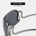 Miniatyrbillede 7 af 10: Sneaky Snake Solbriller Y2K Solbriller GRADIENT GREY GRADIENT