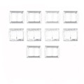 Miniatyrbilde 1 av 9: 10stk/Sett Skyvespenne Beltespenne SØLVREKTANGULÆR silver Rectangular-Rectangular