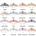 Miniatyrbild 3 av 10: Silver Tiara Crown Crystal Pannband ROSA ROSA Pink