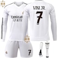 Miniatyrbild 1 av 2: Real Madrid Hemma Barn Långärmad Fotbollströja Kit Nr 7 Vini JR 2024-2025 28