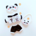 Miniatyrbild 6 av 10: Dockkläder Panda Clothes Coat 2 2 2