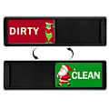 Miniatyrbilde 10 av 10: Christmas Clean Dirty Sign Reminder Signs WHITE STYLE 2 STIL 2 White Style 2-Style 2
