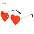 Pikkukuva 1 / 10: Rimless Heart Aurinkolasit Pink Hippie Aurinkolasit PUNAINEN Red