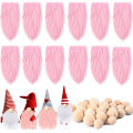 Miniatyrbild 1 av 10: Set med 12 Gnome Beard med träbollar ROSA ROSA Pink