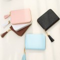 Miniatyrbillede 7 af 10: Tassel Pung Clutch Pung SORT L black L