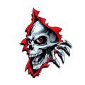 Miniatyrbillede 1 af 10: 3D Skeleton Skull Car Stickers Car Body Scratches Stickers C C C