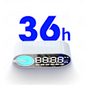 Miniatyrbild 10 av 10: Digital väckarklocka Bluetooth högtalare VIT white