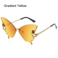 Pikkukuva 1 / 10: Diamond Butterfly Aurinkolasit Bling Aurinkolasit GRADIENT KELTAINEN Gradient Yellow