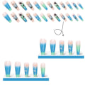 Miniatyrbilde 3 av 10: Fake Nails Lang T-form 3 3 3