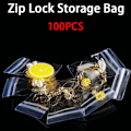 Miniatyrbillede 3 af 10: 100 stk./parti Zip Lock Bag Selvforsegling opbevaringsposer 4X6CM 4x6cm