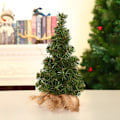 Miniatyrbild 3 av 6: Miniature juletræer Mini Pine Tree Burlap Wood Base