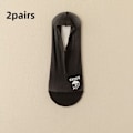 Miniatyrbillede 1 af 10: 2 par Ice Silk Sock Invisible Socks SORT black