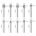 Miniatyrbilde 2 av 10: Drill Bits Kit Rotary Burr Tool GULL 10 STK gold 10pcs