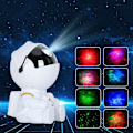 Miniatyrbillede 7 af 10: Astronaut Stars Projektor Projektorlampe SORT 1 1 black 1-1