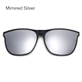 Miniatyrbillede 1 af 10: Polariseret Clip On Solbriller Mænds bilførerbrille SPEJLET Mirrored Silver