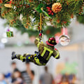 Miniatyrbillede 8 af 9: 2 stk Firefighter Pendant Bil Pendant nøglering H H H