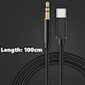 Miniatyrbillede 2 af 7: 3 Stk Flettet Audio Kabel Højttaler Tilslutningskabel SORT Black