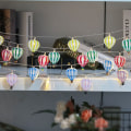 Miniatyrbilde 6 av 10: Hot Air Balloon String Lights Hot Air Balloon String Bannere blue