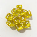 Pikkukuva 1 / 10: 10 kpl / set DND Noppa monitahoinen noppa KELTAINEN KELTAINEN Yellow