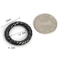 Miniatyrbillede 3 af 10: 5 stk Spring Runde Ringe Taske Bæltespænder SORT 41MM Black 41mm
