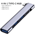 Miniatyrbillede 1 af 10: 4 I 1 USB-C HUB Universal USB 3.0 dockingstation