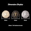Miniatyrbild 2 av 3: Lion Button Retro Button Metallknappar