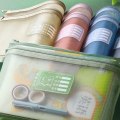 Miniatyrbillede 6 af 10: 2 Stk Dokumenttaske Brevpapir Penalhus Opbevaringspose PINK Pink Single Layer-Single Layer