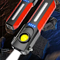 Pikkukuva 10 / 10: LED-taskulamppu turvavasara taskulamppu USB lataus