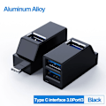 Pikkukuva 1 / 10: USB keskitin Type-C Jakaja TYYPPI-C HUB MUSTA TYYPPI-C HUB MUSTA Type-C HUB Black