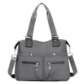 Miniatyrbild 11 av 11: Axelväska med stor kapacitet Vattentät Multi Pocket Women Tote Nylon Dark Green