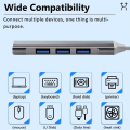 Pikkukuva 3 / 10: USB 3.0 Hub Type-C -jakaja TYYPPI-C TUMMANHARMAA TYYPPI-C TUMMANHARMAA Type-C Dark Grey