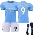 Miniatyrbild 1 av 2: Manchester City Hemmafotbollströja Barn 2024-2025 Nr 9 Haaland 22
