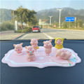 Miniatyrbild 8 av 10: 6st bilprydnader Piggy Center Console Dekoration Bil