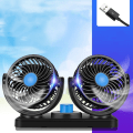Pikkukuva 1 / 9: 12V Dual Head Autotuuletin Jäähdytystuulettimet USB USB USB