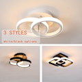 Miniatyrbillede 3 af 10: LED Lampe Loftlys SORT DOBBELTCIRKEL DOBBELTCIRKEL