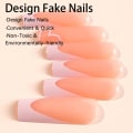 Miniatyrbild 4 av 10: Fake Nails Long French 1 1 1