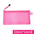 Miniatyrbillede 8 af 8: 20 STK Stripe File Bag Lynlås Opbevaringspose Mesh Lige
