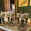 Miniatyrbillede 4 af 10: Carving Piston Skull Face Statue A A A