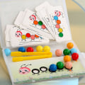 Miniatyrbillede 7 af 9: Clip Beads Game Interaktivt legetøj Farvematchende perler spil