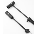 Miniatyrbilde 9 av 10: Sykkelluftpumpe med spak og måler SVART black