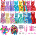 Pikkukuva 1 / 10: 1 set Random Nukke Vaatteet Asusteet Mekkokengät 42 KPL 42 KPL 42PCS