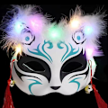 Miniatyrbilde 1 av 10: LED Mask Foxes Mask TYPE F TYPE F Type F