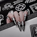 Miniatyrbilde 8 av 10: Halloween Fake Nails Pumpkin Nails EC-33 EC-33 EC-33