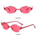 Miniatyrbilde 8 av 10: Fire Flame Solbriller Flammeformede solbriller ROSA ROSA Pink