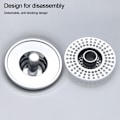 Miniatyrbilde 5 av 10: Avløpsstopper for servant Pop-Up Bounce Core Sink Sil